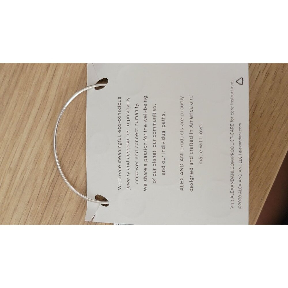 Alex and Ani Pizza My Heart Bangle Bracelet Silver Tone Foodie Collection NWT - Picture 5 of 5
